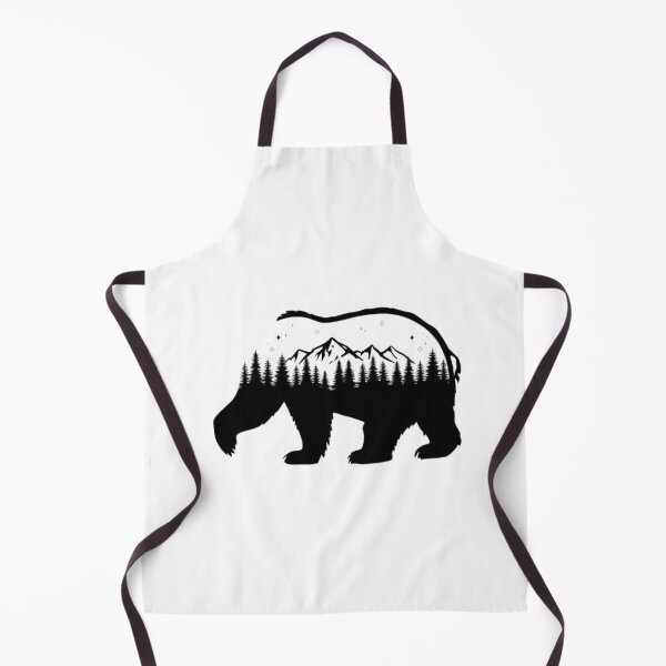 Item preview, Bear Silhouette Mountain Forest Nature Art designed and sold by ByKayaPrints.