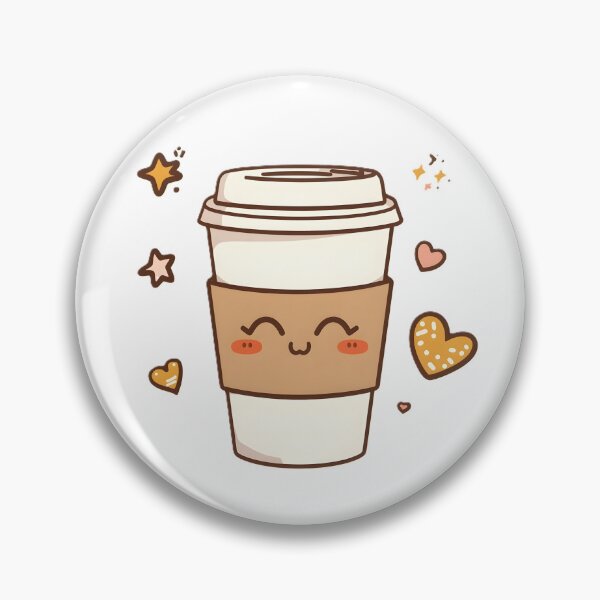 Item preview, Cute Kawaii Coffee Cup Sticker | Happy Coffee Lover Cartoon Design designed and sold by dreamz-world.