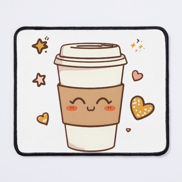 Item preview, Cute Kawaii Coffee Cup Sticker | Happy Coffee Lover Cartoon Design designed and sold by dreamz-world.
