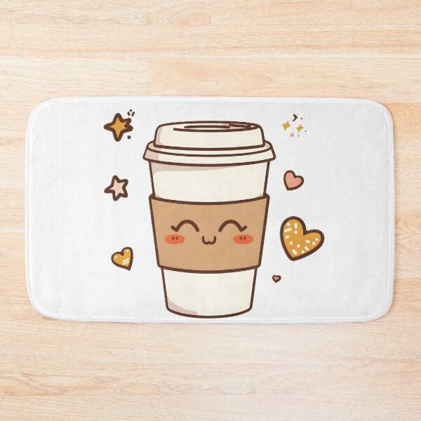 Item preview, Cute Kawaii Coffee Cup Sticker | Happy Coffee Lover Cartoon Design designed and sold by dreamz-world.