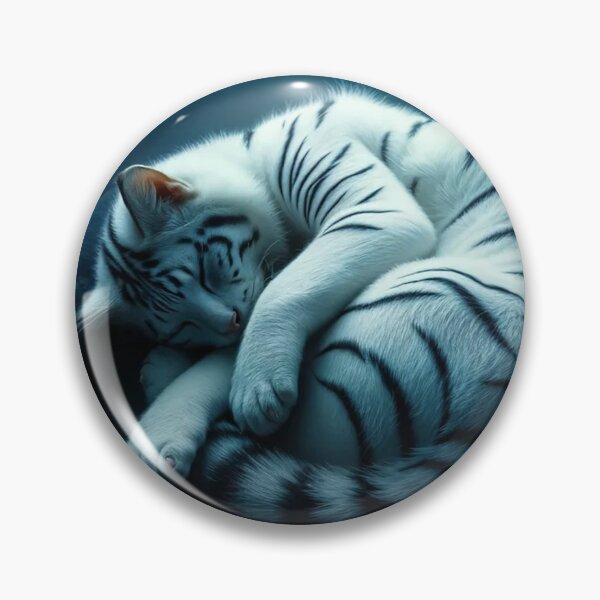 Item preview, Curled Up White Tiger Cub Sleeping designed and sold by Pioneer Spirit Market.