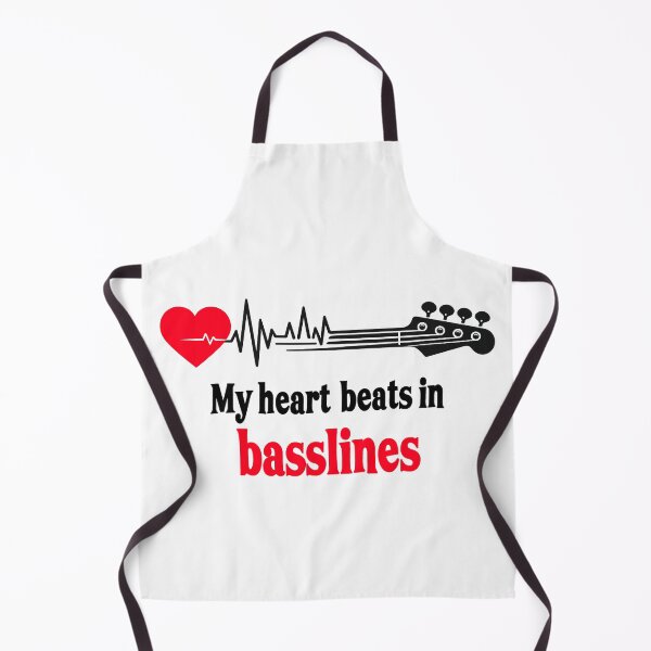 Item preview, My Heart Beats In Basslines Bass Guitar Design designed and sold by Symphatee.