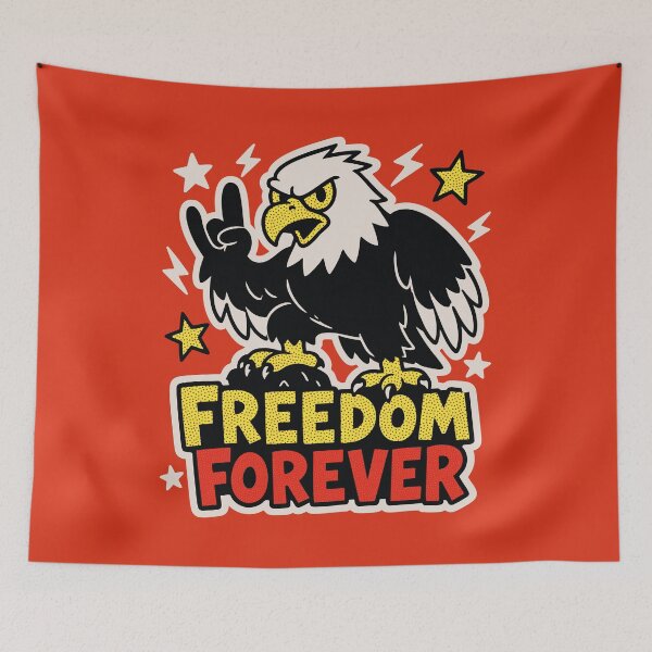 Item preview, Freedom Forever Bald Eagle Rock and roll  designed and sold by CamaleonDesigns.