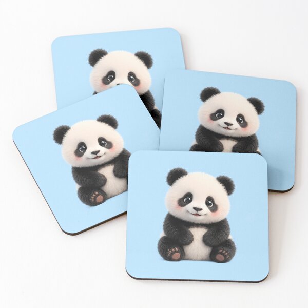 Item preview, Cute Baby Panda Wall Art | Kawaii Panda Illustration | Fluffy Animal Poster pack designed and sold by vibeartstudio99.