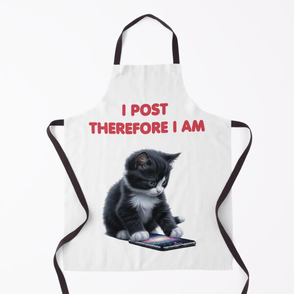 Item preview, I Post Therefore I Am Cute Cat Design designed and sold by Symphatee.