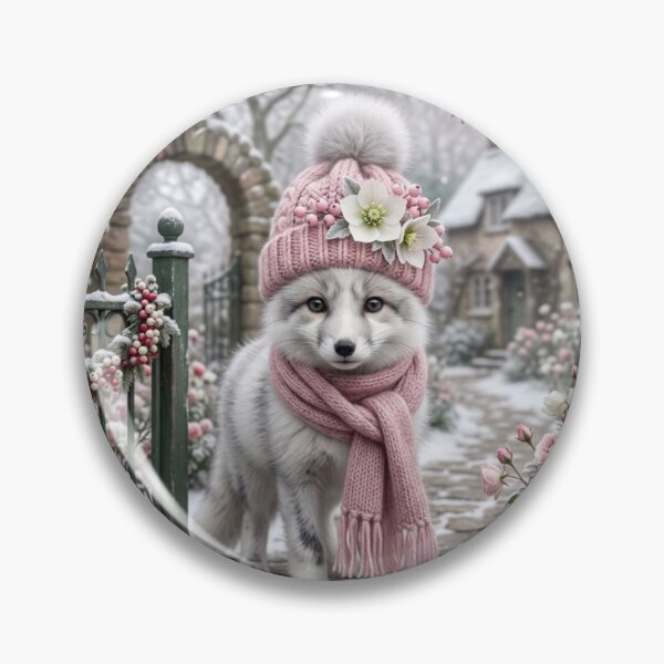 Item preview, The Cute Winter Fox. designed and sold by JoyNest = "The nest of joy".