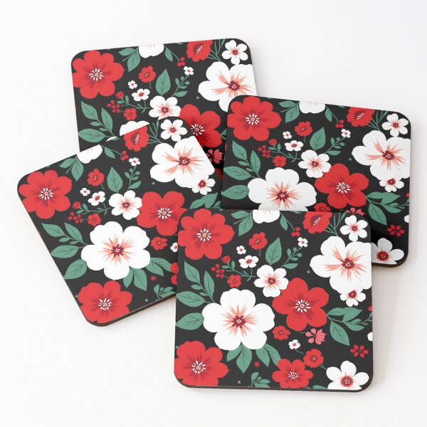 Item preview, Red and white floral pattern designed and sold by Nolan6.
