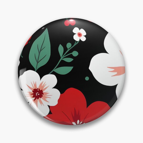 Item preview, Red and white floral pattern designed and sold by Nolan6.