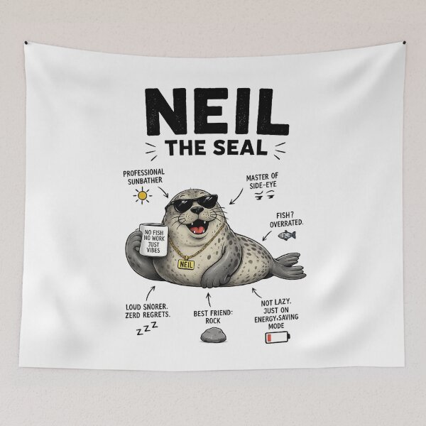 Item preview, Neil the Seal - Seal of Approval Dunalley Tassy Baby Elephant Cute Seals Design designed and sold by DUMEJE.