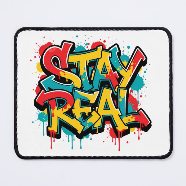 Item preview, ?? Stay Real Graffiti Typography Graphic T-Shirt | Urban Street Art Design designed and sold by MAStrends.