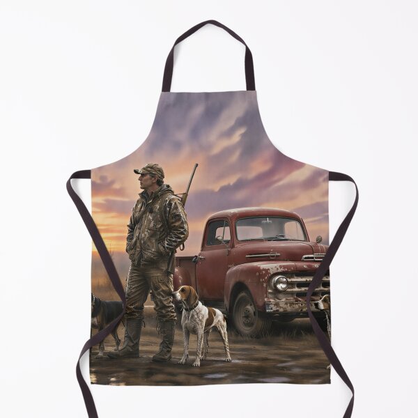 Item preview, Country Hunter with Hounds and Vintage Red Truck at Sunset designed and sold by RebelPawz.