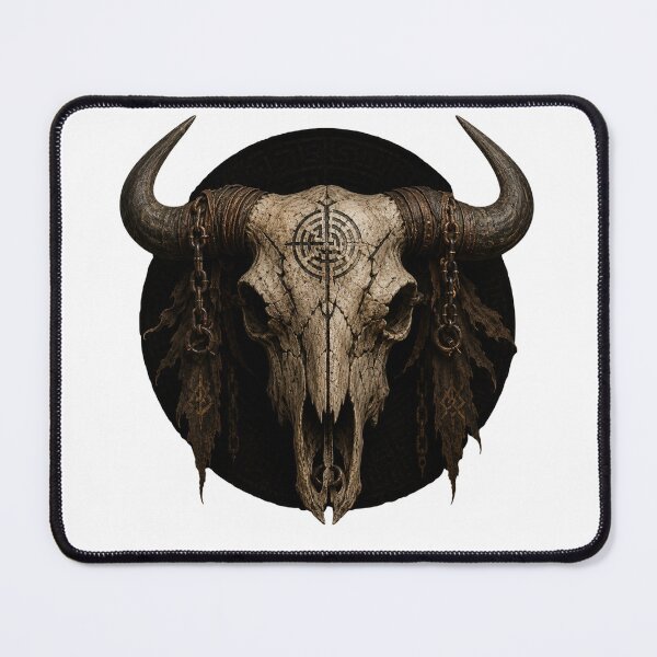 Item preview, Minotaur Skull eerie mythology designed and sold by PatternFly.