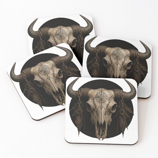 Item preview, Minotaur Skull eerie mythology designed and sold by PatternFly.