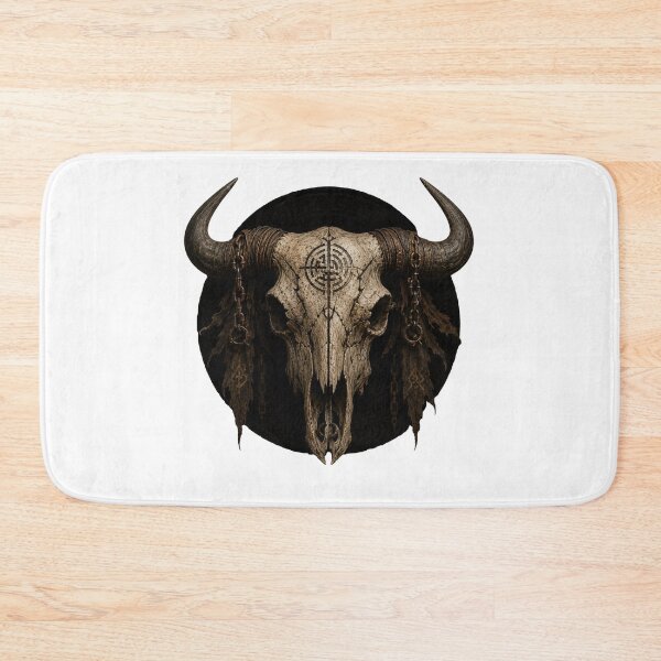 Item preview, Minotaur Skull eerie mythology designed and sold by PatternFly.