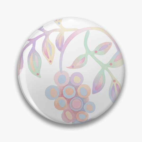 Item preview, Pastel Korean Folk Grape Vine Watercolor designed and sold by Yiruda-Art.