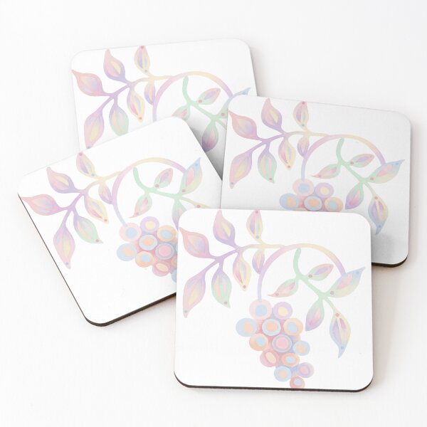 Item preview, Pastel Korean Folk Grape Vine Watercolor designed and sold by Yiruda-Art.