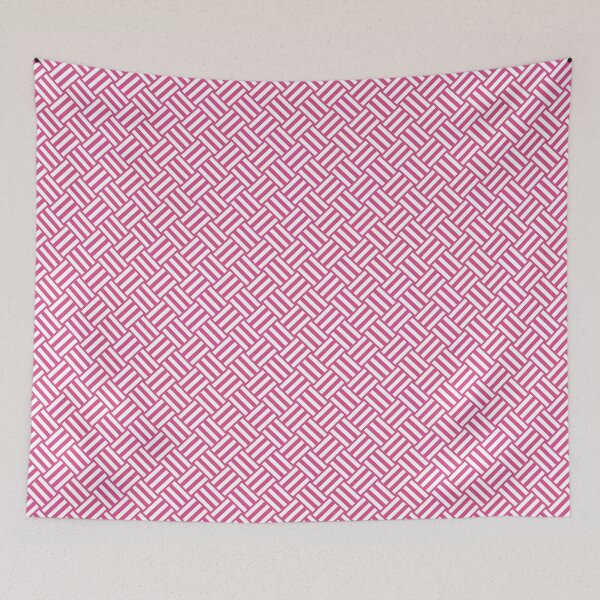 Item preview, Hot Pink And White Basket Weave Pattern designed and sold by pattern-archive.