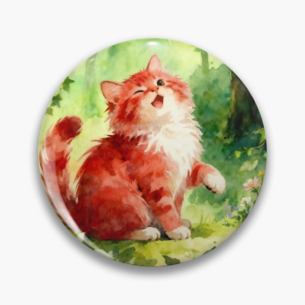 Item preview, Adorable Red Kitten in a Forest designed and sold by Shelley Loewnau-Jones Studio.
