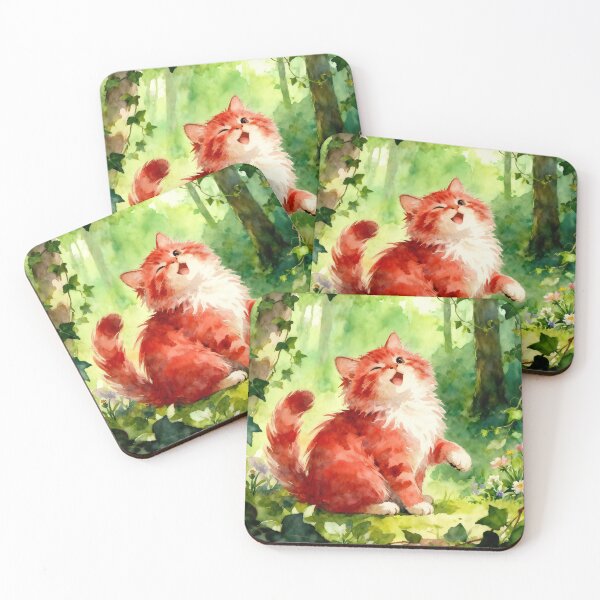Item preview, Adorable Red Kitten in a Forest designed and sold by Shelley Loewnau-Jones Studio.