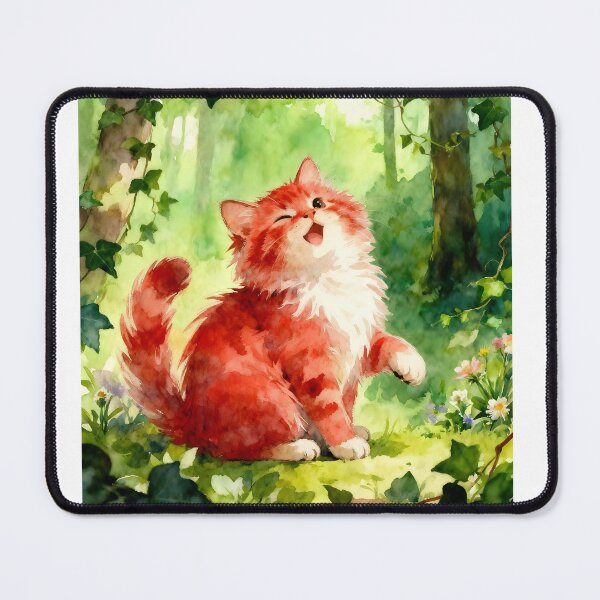 Item preview, Adorable Red Kitten in a Forest designed and sold by Shelley Loewnau-Jones Studio.