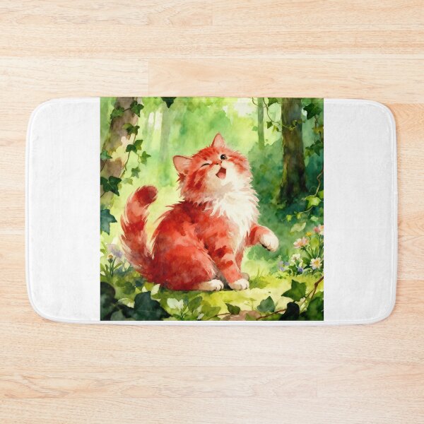 Item preview, Adorable Red Kitten in a Forest designed and sold by Shelley Loewnau-Jones Studio.
