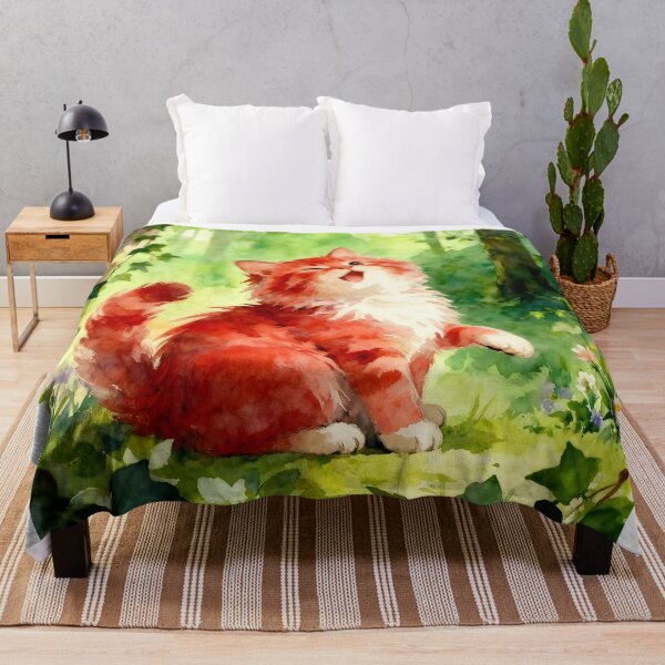Item preview, Adorable Red Kitten in a Forest designed and sold by Shelley Loewnau-Jones Studio.