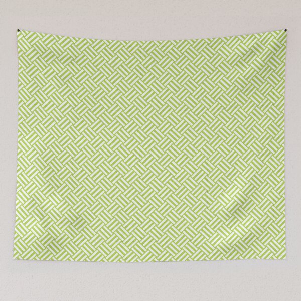 Item preview, Lime And White Basket Weave Pattern designed and sold by pattern-archive.