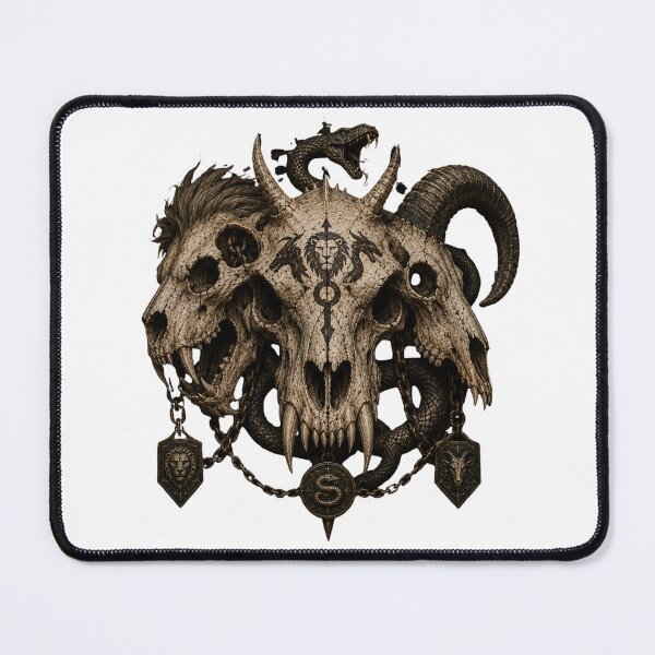 Item preview, Chimera Skull eerie mythology designed and sold by PatternFly.