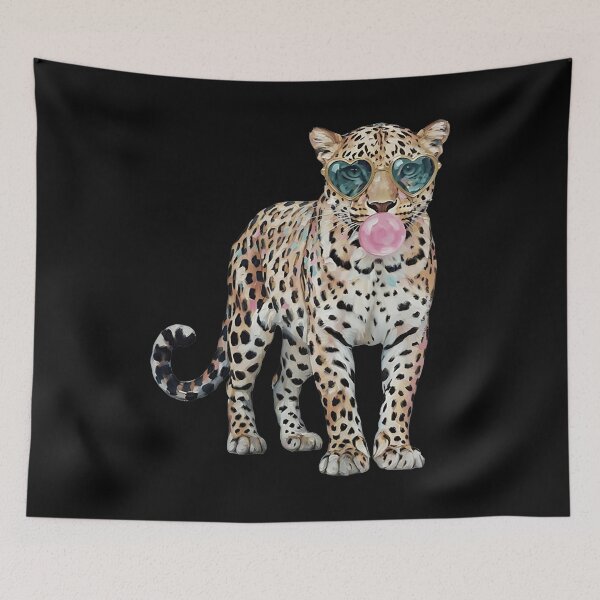 Item preview, Cool Leopard Bubble Gum Sunglasses Watercolor Animal Shirt designed and sold by Doptlavia.