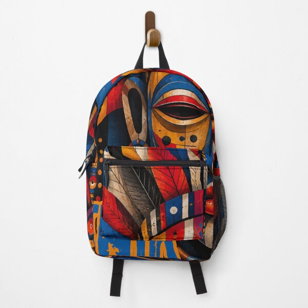 Item preview, Contemporary Abstract Ethnic Tribal Mask Portrait in Cubism and Bauhaus Style designed and sold by Peanutspixel.