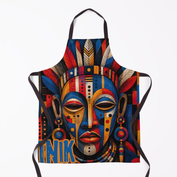 Item preview, Contemporary Abstract Ethnic Tribal Mask Portrait in Cubism and Bauhaus Style designed and sold by Peanutspixel.
