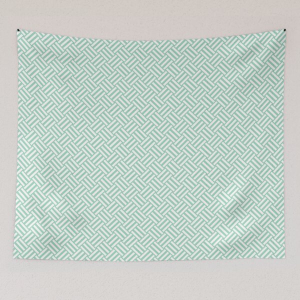Item preview, Mint And White Basket Weave Pattern designed and sold by pattern-archive.