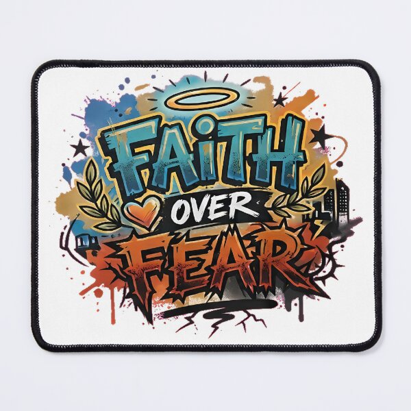 Item preview, Faith Over Fear Christian Street Art designed and sold by SHIRTMISSION.