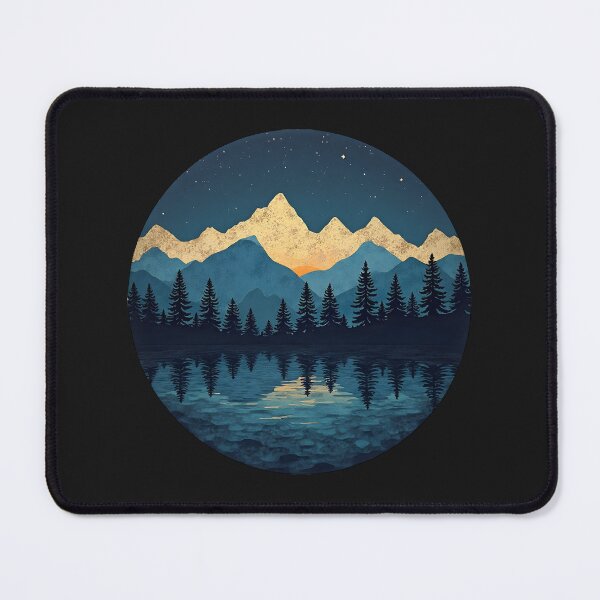 Item preview, Moonlit Mountain Reflections designed and sold by trendspatterns.
