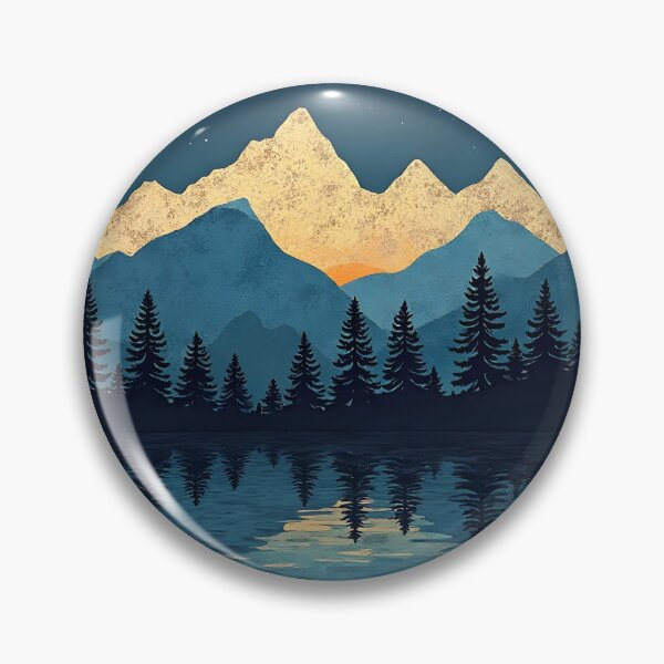 Item preview, Moonlit Mountain Reflections designed and sold by trendspatterns.