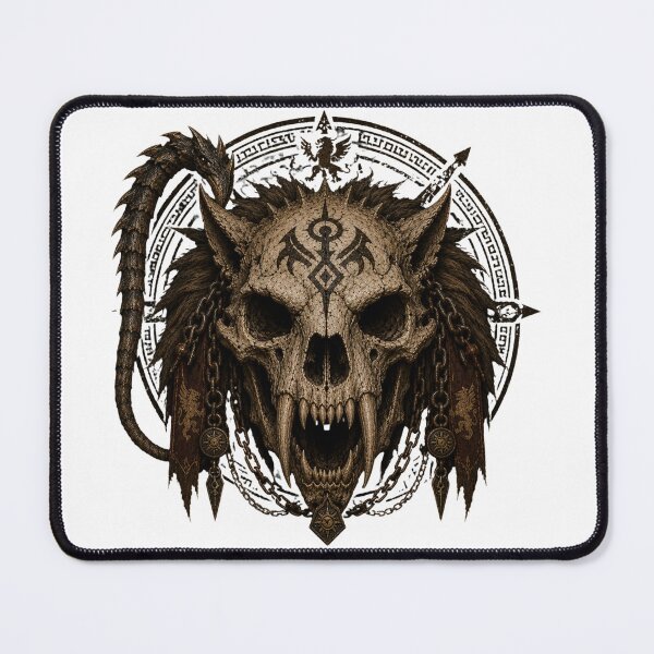 Item preview, Manticore Skull eerie mythology designed and sold by PatternFly.