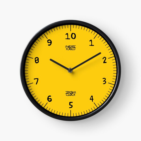 Item preview, Metric Clock (Black/Yellow Fun Font) [Roufxis-Rb] designed and sold by RoufXis.