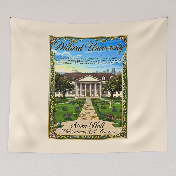 Item preview, Science in Symmetry Dillard University Stern Hall Illustration designed and sold by EvergreenPark - Tee Studio.