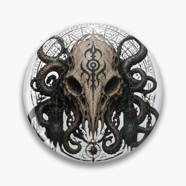 Item preview, Kraken Skull eerie mythology designed and sold by PatternFly.