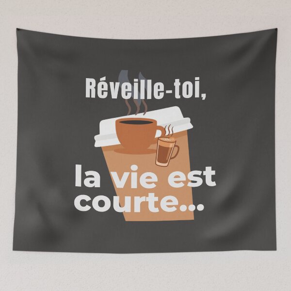Item preview, 3 cups of steaming coffee, wake-up call designed and sold by JulyDulac.
