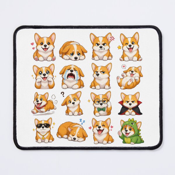 Item preview, Corgi Emoji Sheet | Cute Chibi Dog Expressions Pack designed and sold by The Pet Lover Collection .