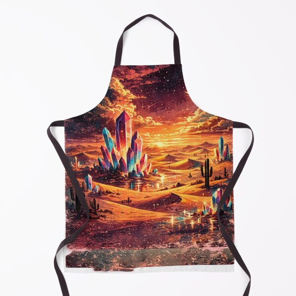 Item preview, Alien Desert Night with Glowing Crystals and Crescent Moon designed and sold by irfanshikh.