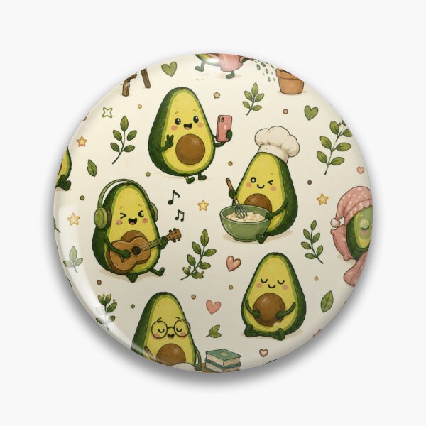 Item preview, Cute Avocado love Pattern  Seamless Pattern Fruit Print designed and sold by Aramdesing.