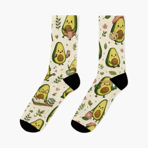 Item preview, Cute Avocado love Pattern  Seamless Pattern Fruit Print designed and sold by Aramdesing.