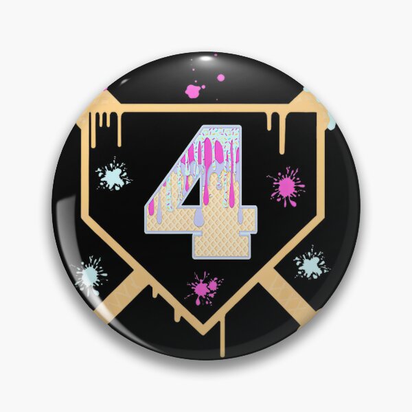 Item preview, 4Th Birthday Baseball Drip Ice Cream Cone Fun designed and sold by onepepe.