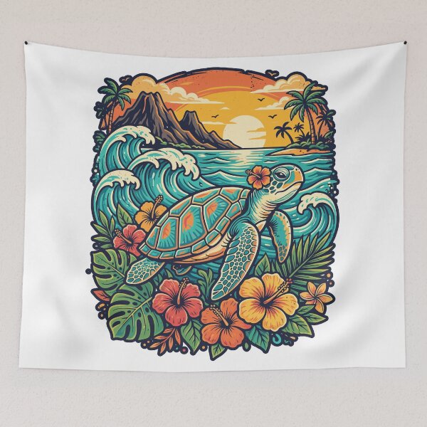 Item preview, Tropical Sea Turtle Hawaiian Sunset Ocean Paradise designed and sold by ArtTodayShop.
