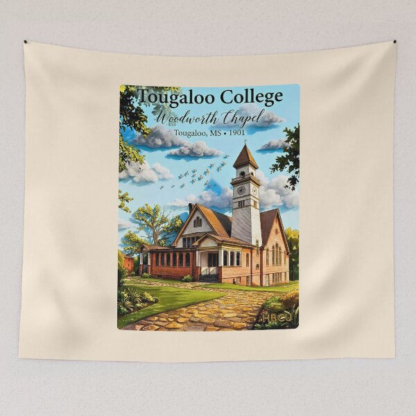 Item preview, Tougaloo College Woodworth Chapel Watercolor Art Print designed and sold by EvergreenPark - Tee Studio.