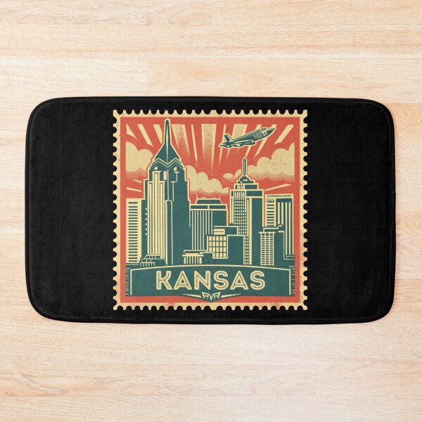 Item preview, Kansas Vintage Postage Stamp - Wichita Skyline designed and sold by tiigerdad.