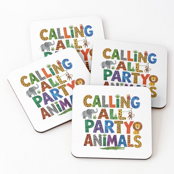 Item preview, Calling All Party Animals Colorful Typography designed and sold by Zazizu.