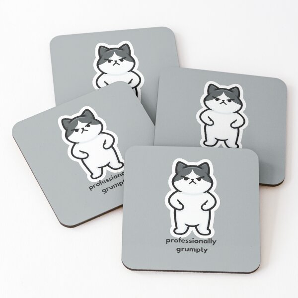 Item preview, Professionally Grumpy - Cute Funny Cat designed and sold by StoryVibes.